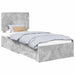Cadru de pat cu sertar Gri din beton 90 x 200 cm Lemn compozit - WALTI WALTI