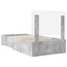 Cadru de pat cu sertar Gri din beton 90 x 200 cm Lemn compozit - WALTI WALTI