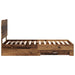 Cadru de pat cu headboard Lemn vechi 90 x 200 cm Lemn compozit - WALTI WALTI