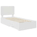 Cadru de pat cu headboard Alb 90 x 190 cm Lemn compozit - WALTI WALTI