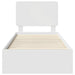 Cadru de pat cu headboard Alb 90 x 190 cm Lemn compozit - WALTI WALTI