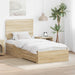 Cadru de pat cu sertar Stejar Sonoma 75 x 190 cm Lemn compozit - WALTI WALTI
