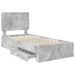 Cadru de pat cu sertar Gri din beton 70 x 190 cm Lemn compozit - WALTI WALTI