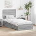 Cadru de pat cu headboard Gri Sonoma 75 x 190 cm Lemn compozit - WALTI WALTI