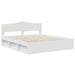 Cadru de pat cu headboard Alb 200 x 200 cm Lemn de pin masiv - WALTI WALTI