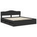Cadru de pat cu headboard Negru 200 x 200 cm Lemn de pin masiv - WALTI WALTI