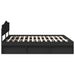 Cadru de pat cu headboard Negru 200 x 200 cm Lemn de pin masiv - WALTI WALTI