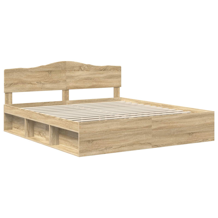 Cadru de pat cu headboard Sonoma 200 x 200 cm Lemn de pin masiv - WALTI WALTI