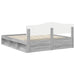 Cadru de pat Gri Sonoma 200 x 200 cm Lemn de pin masiv - WALTI WALTI