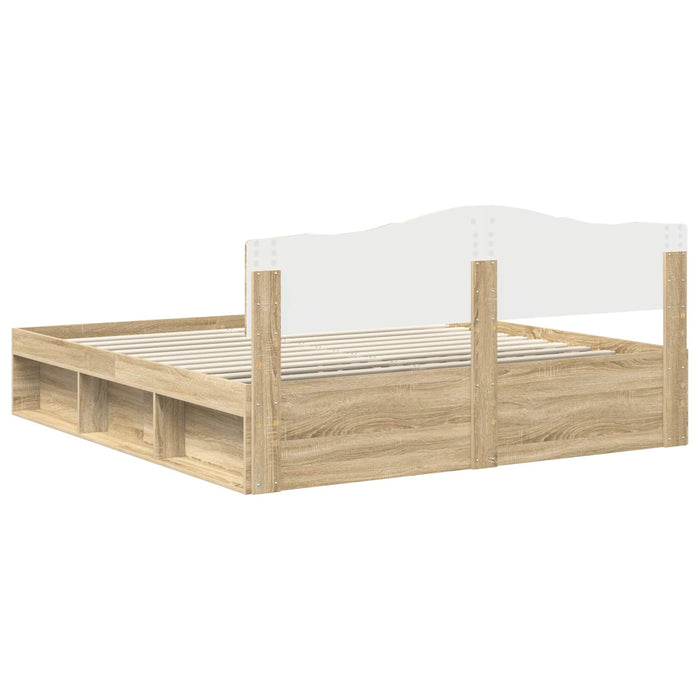 Cadru de pat cu headboard Sonoma 180 x 200 cm Lemn de pin masiv - WALTI WALTI