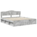 Cadru de pat cu headboard Beton 180 x 200 cm Lemn de pin masiv - WALTI WALTI