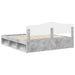 Cadru de pat cu headboard Beton 180 x 200 cm Lemn de pin masiv - WALTI WALTI