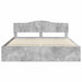 Cadru de pat cu headboard Beton 180 x 200 cm Lemn de pin masiv - WALTI WALTI