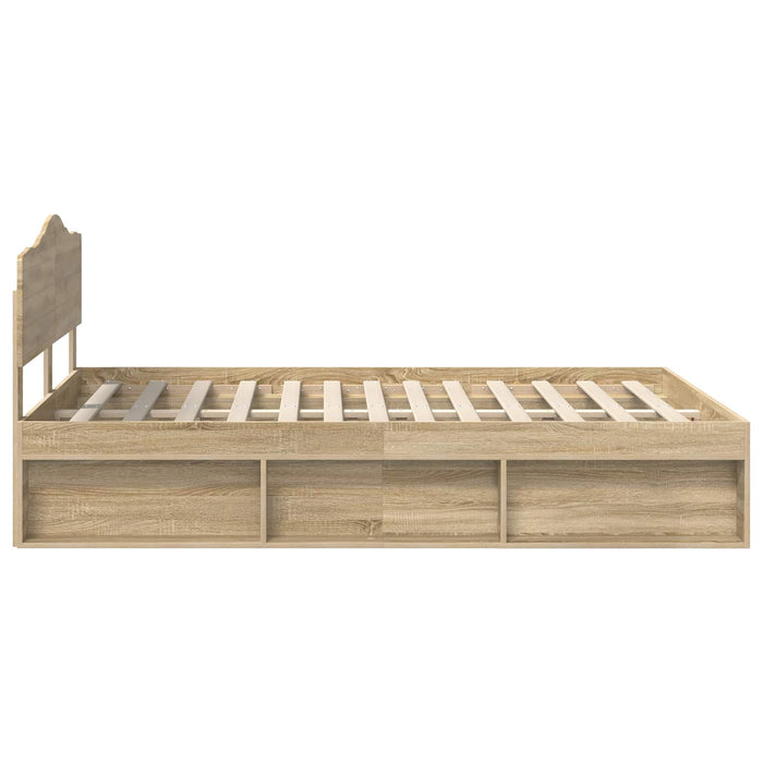 Cadru de pat cu headboard Sonoma 160 x 200 cm Lemn de pin masiv - WALTI WALTI