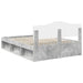 Cadru de pat Gri Concret 150 x 200 cm Lemn de pin masiv - WALTI WALTI