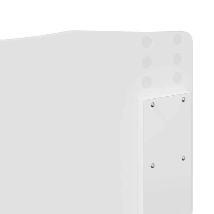 Cadru de pat cu headboard Alb 140 x 190 cm Lemn de pin masiv - WALTI WALTI