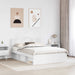 Cadru de pat cu headboard Alb 140 x 190 cm Lemn de pin masiv - WALTI WALTI