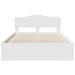 Cadru de pat cu headboard Alb 140 x 190 cm Lemn de pin masiv - WALTI WALTI