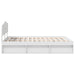 Cadru de pat cu headboard Alb 140 x 190 cm Lemn de pin masiv - WALTI WALTI