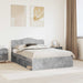 Cadru de pat cu headboard Beton 140 x 190 cm Lemn de pin masiv - WALTI WALTI