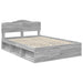 Cadru de pat Gri Sonoma 140 x 190 cm Lemn de pin masiv - WALTI WALTI