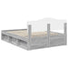 Cadru de pat Gri Sonoma 140 x 190 cm Lemn de pin masiv - WALTI WALTI