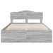Cadru de pat Gri Sonoma 140 x 190 cm Lemn de pin masiv - WALTI WALTI