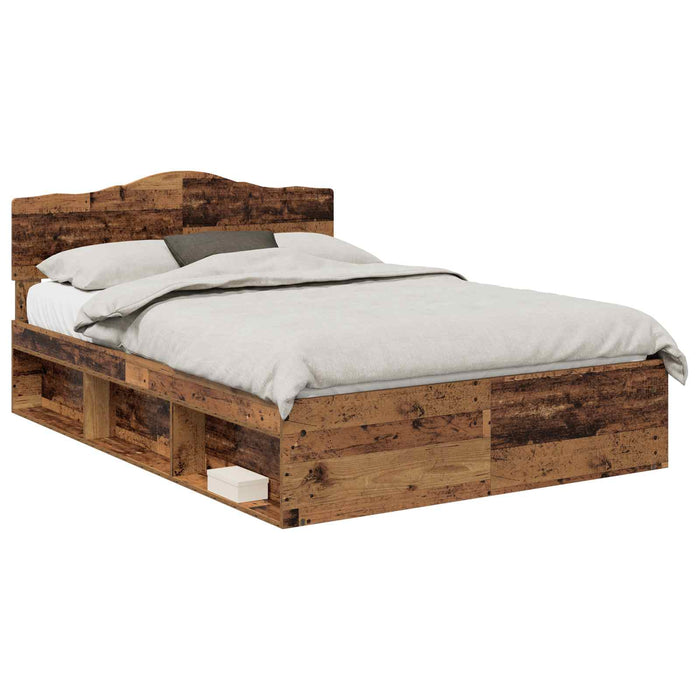Cadru de pat Lemn vechi 140 x 190 cm Lemn de pin masiv - WALTI WALTI