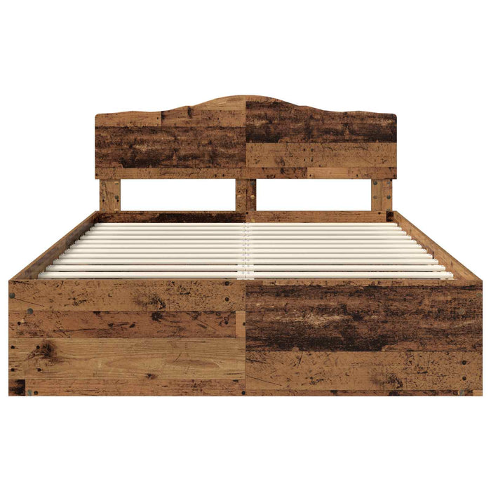 Cadru de pat Lemn vechi 140 x 190 cm Lemn de pin masiv - WALTI WALTI