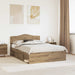 Cadru de pat Stejar artizanal 140 x 190 cm Lemn de pin masiv - WALTI WALTI