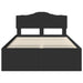 Cadru de pat cu headboard Negru 135 x 190 cm Lemn de pin masiv - WALTI WALTI
