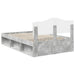 Cadru de pat Gri Concret 135 x 190 cm Lemn de pin masiv - WALTI WALTI