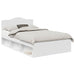 Cadru de pat cu headboard Alb 120 x 200 cm Lemn de pin masiv - WALTI WALTI