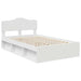 Cadru de pat cu headboard Alb 120 x 200 cm Lemn de pin masiv - WALTI WALTI