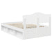 Cadru de pat cu headboard Alb 120 x 200 cm Lemn de pin masiv - WALTI WALTI
