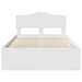 Cadru de pat cu headboard Alb 120 x 200 cm Lemn de pin masiv - WALTI WALTI
