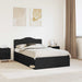 Cadru de pat cu headboard Negru 120 x 200 cm Lemn de pin masiv - WALTI WALTI