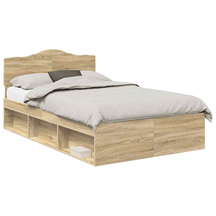 Cadru de pat cu headboard Sonoma 120 x 200 cm Lemn de pin masiv - WALTI WALTI