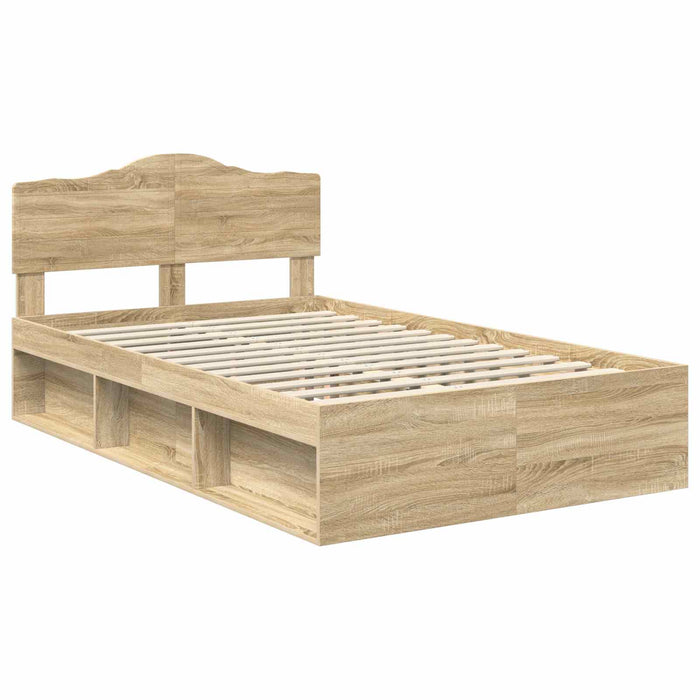 Cadru de pat cu headboard Sonoma 120 x 200 cm Lemn de pin masiv - WALTI WALTI