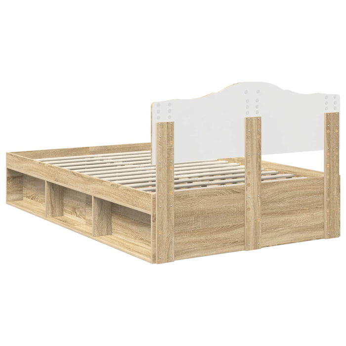 Cadru de pat cu headboard Sonoma 120 x 200 cm Lemn de pin masiv - WALTI WALTI