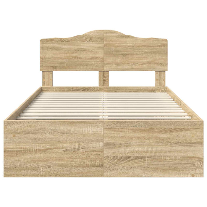 Cadru de pat cu headboard Sonoma 120 x 200 cm Lemn de pin masiv - WALTI WALTI