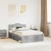 Cadru de pat cu headboard Beton 120 x 200 cm Lemn de pin masiv - WALTI WALTI