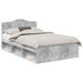 Cadru de pat cu headboard Beton 120 x 200 cm Lemn de pin masiv - WALTI WALTI