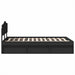 Cadru de pat cu headboard Negru 120 x 190 cm Lemn de pin masiv - WALTI WALTI