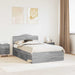 Cadru de pat Gri Sonoma 120 x 190 cm Lemn de pin masiv - WALTI WALTI