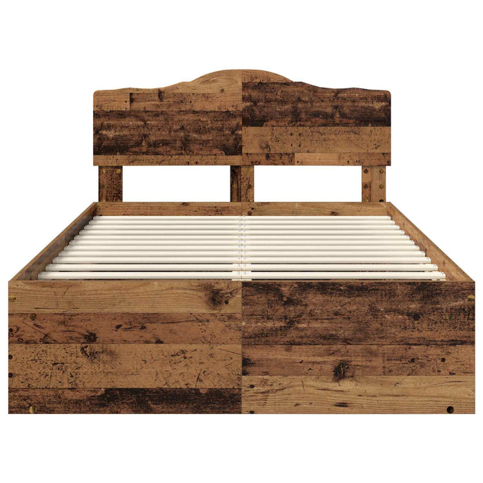 Cadru de pat Lemn vechi 120 x 190 cm Lemn de pin masiv - WALTI WALTI