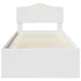 Cadru de pat cu headboard Alb 100 x 200 cm Lemn de pin masiv - WALTI WALTI