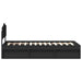 Cadru de pat cu headboard Negru 100 x 200 cm Lemn de pin masiv - WALTI WALTI