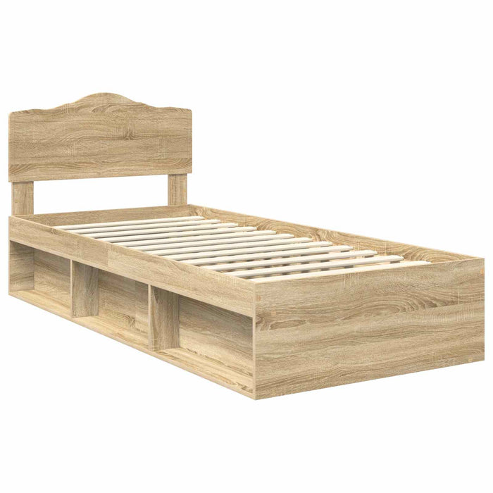 Cadru de pat cu headboard Sonoma 100 x 200 cm Lemn de pin masiv - WALTI WALTI