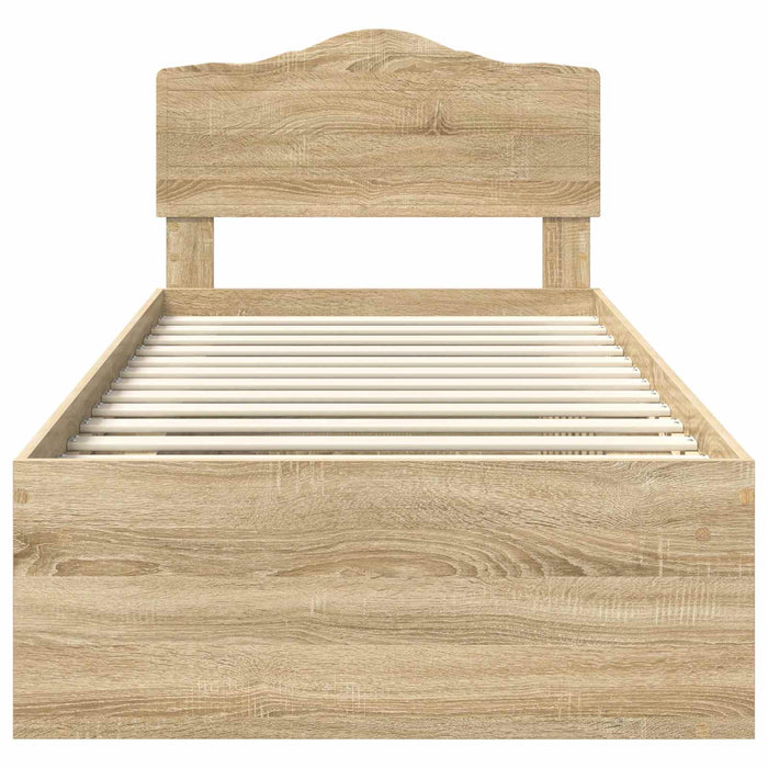Cadru de pat cu headboard Sonoma 100 x 200 cm Lemn de pin masiv - WALTI WALTI